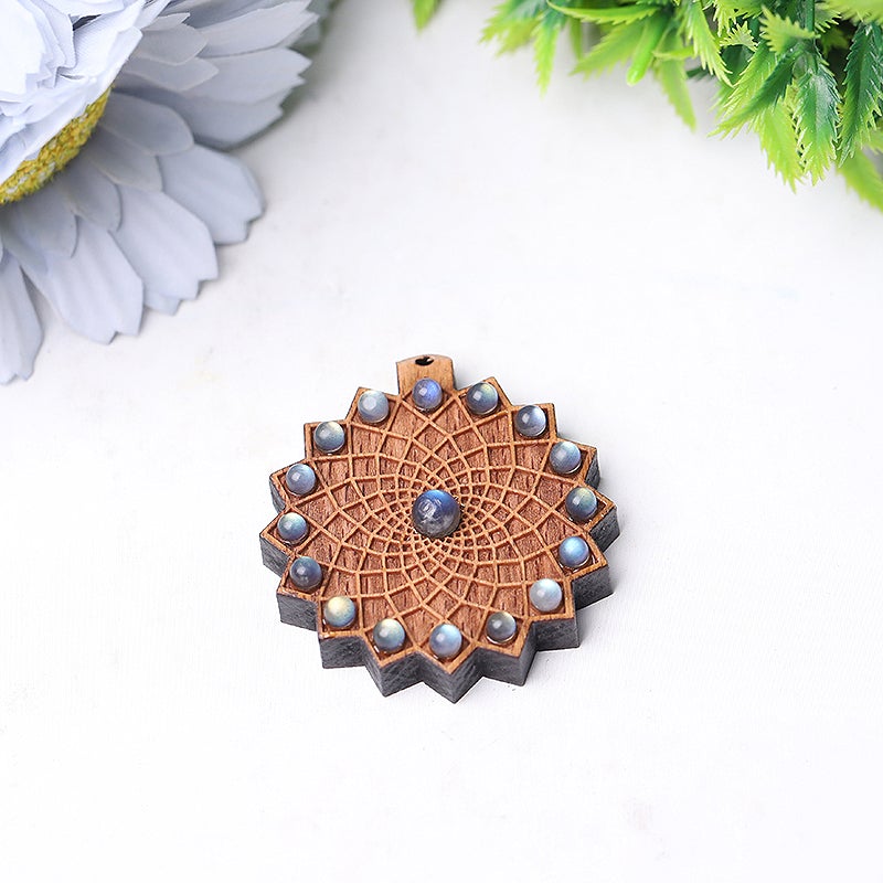 Wooden Chakra Crystal Pendant Best Crystal Wholesalers