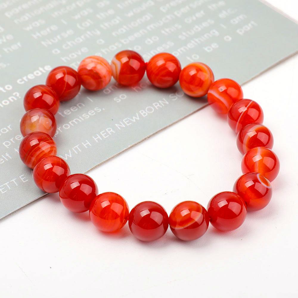 Carnelian 10.5mm Bracelet Free shipping USA