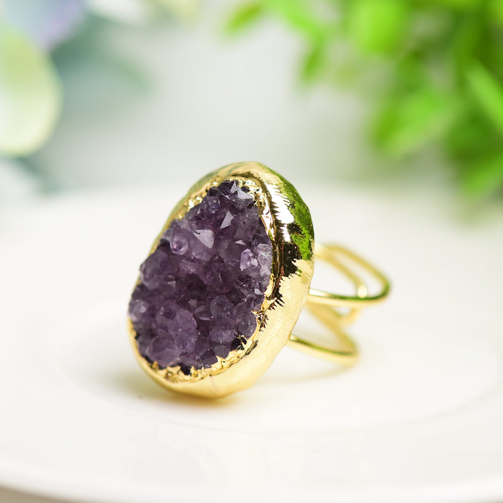 Amethyst Cluster Metal Ring Bulk WholesaleBest Crystal Wholesalers