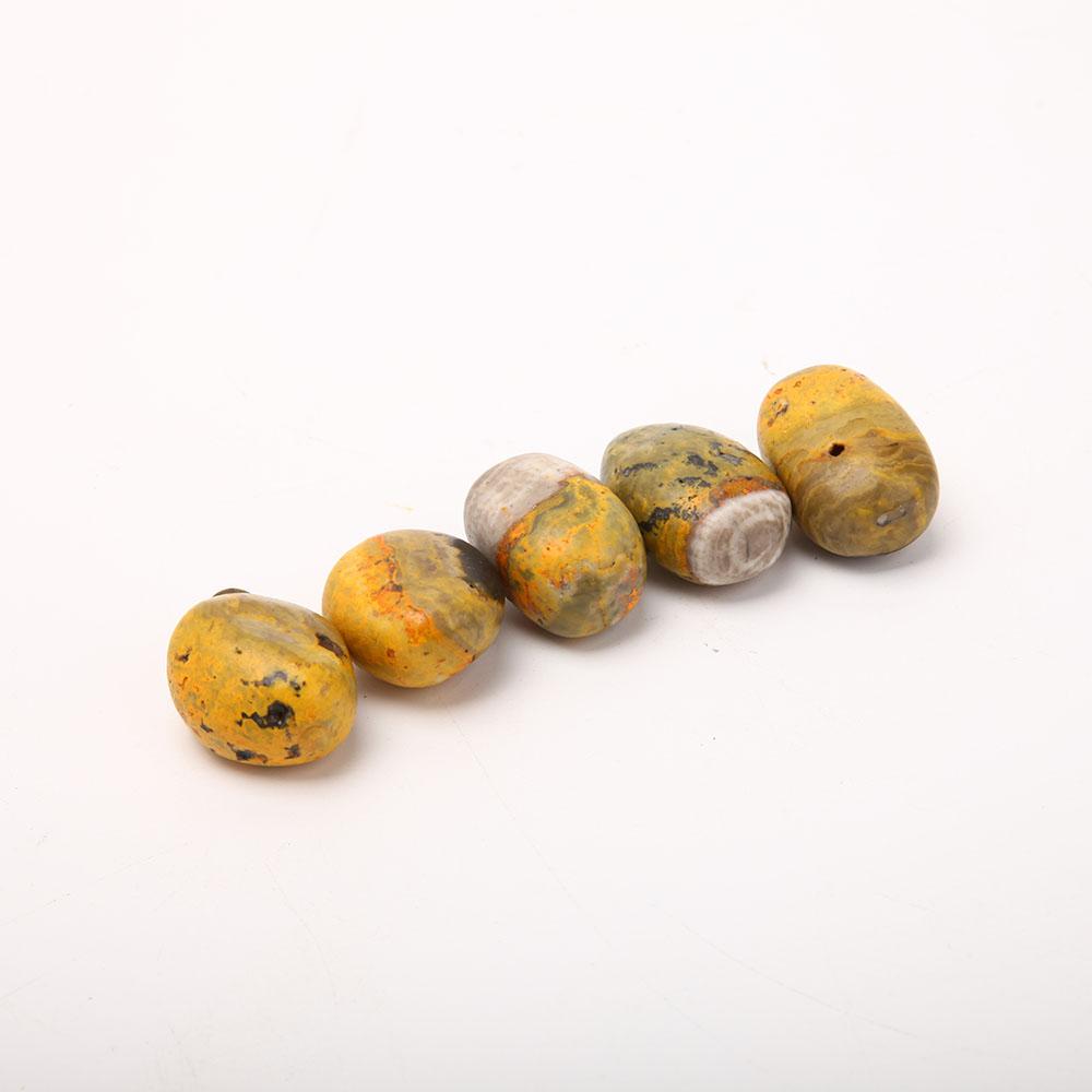 Bumblebee Jasper bulk Tumbled Stone Set of 5 Palm stones Best Crystal Wholesalers