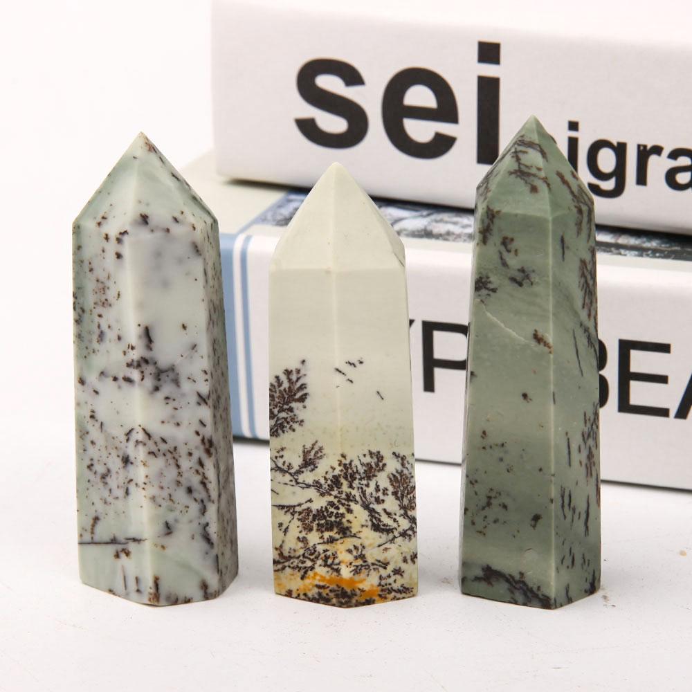 Set of 3 Grass Jasper Towers Points Bulk Best Crystal Wholesalers