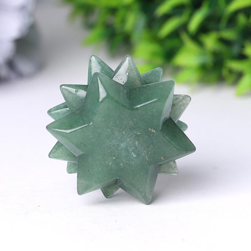 2" Green Aventurine Flower Crystal Carving Plants Bulk Best Crystal Wholesalers