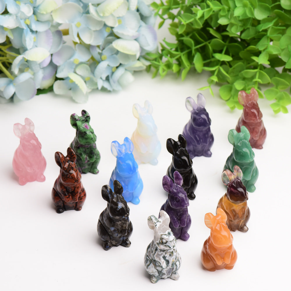 2.2" Rabbit Crystal Carving Animal Bulk Best Crystal Wholesalers