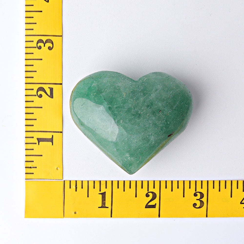 1.8"-2.5" Green Strawberry Quartz Heart Crystal Carvings Best Crystal Wholesalers