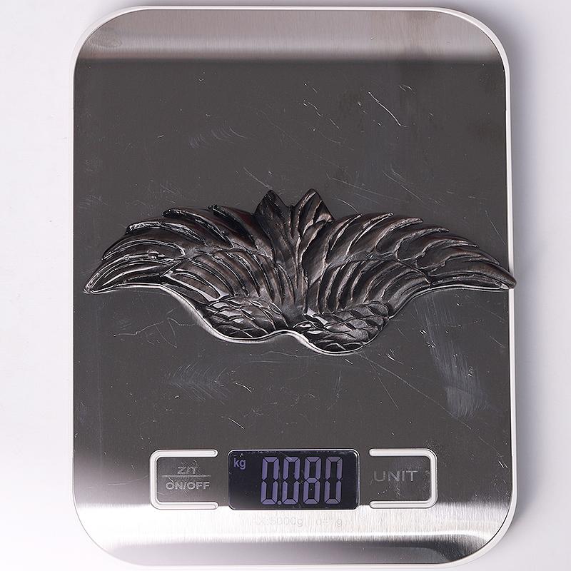 5.2" Silver Obsidian Wing Carving Best Crystal Wholesalers