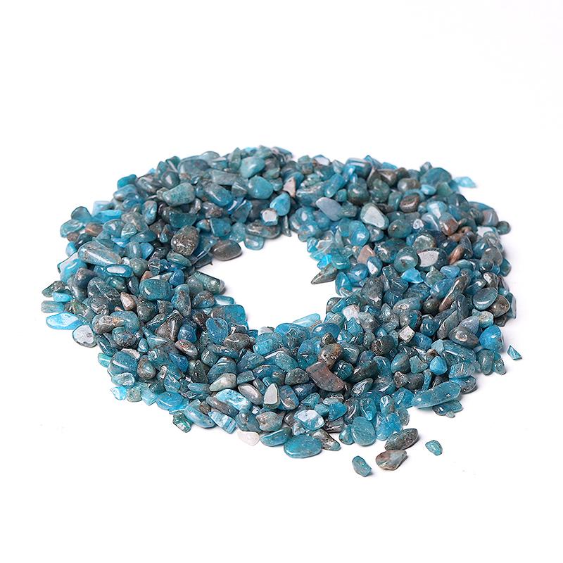 0.1kg 5-7mm Natural Blue Apatite Chips Crystal Chips for Decoration Best Crystal Wholesalers