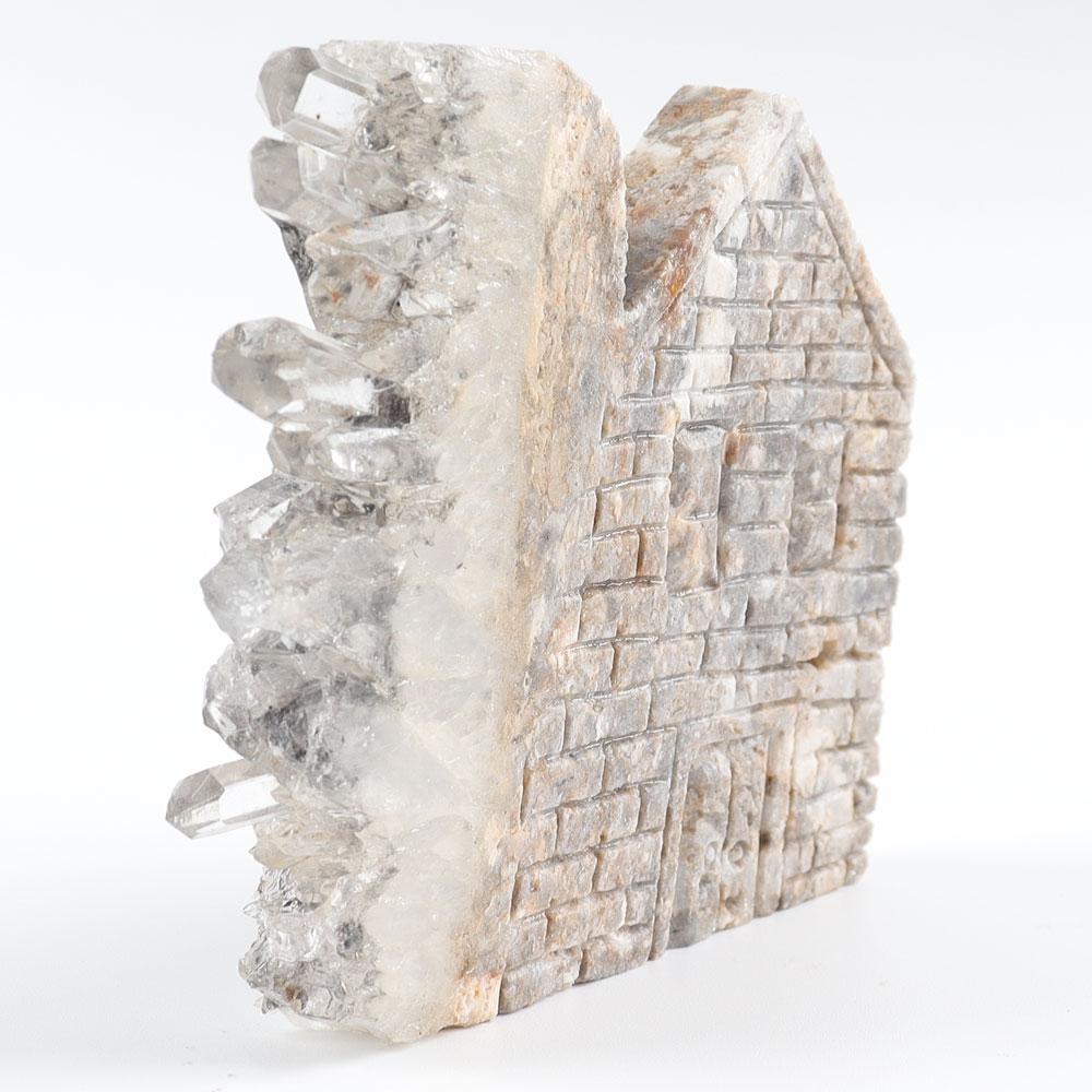 Crystal Cluster Carving House Stone Free Form