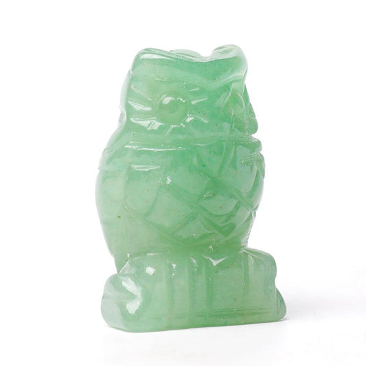 2.0" Aventurine Owl Figurine Crystal Carvings Animal BulkBest Crystal Wholesalers