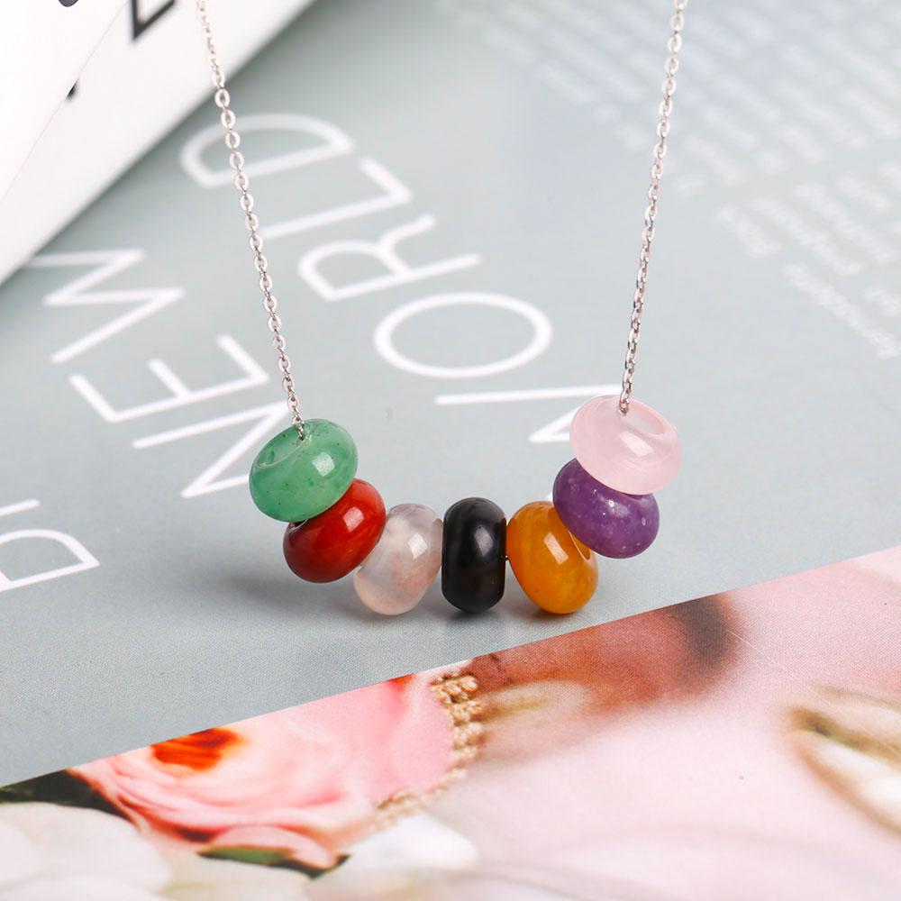 Donuts Shape Chakra Crystal Necklace Jewelry Best Crystal Wholesalers