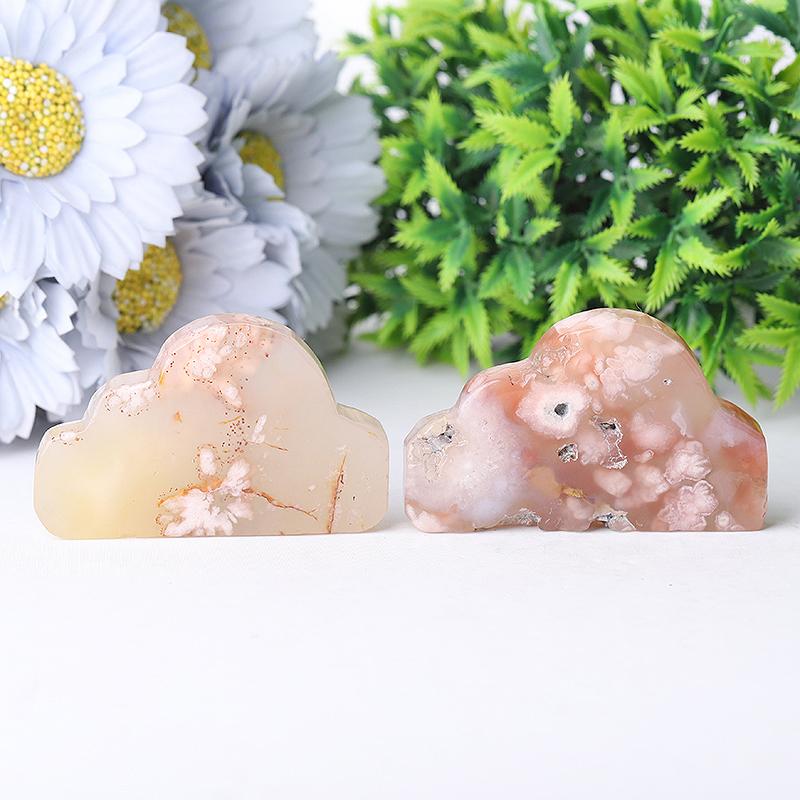 2.65" Flower Agate Cloud Crystal Carvings Plants Bulk Best Crystal Wholesalers