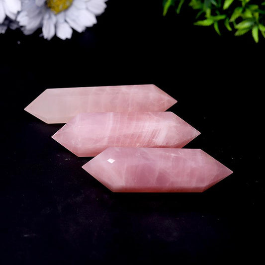 Natural Rose Quartz Double Terminated Towers Points Bulk Best Crystal Wholesalers