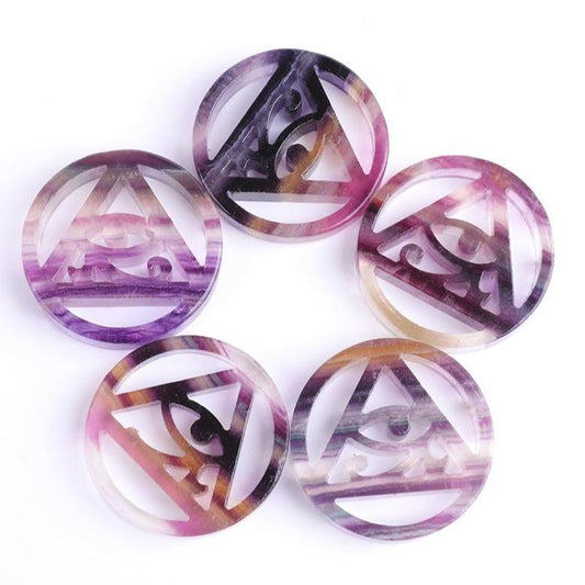 Rainbow Fluorite Horus Eye Carving Best Crystal Wholesalers