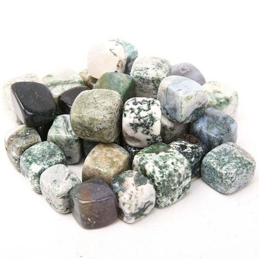 0.1kg Moss Agate Cubes Bag bulk tumbled stone Best Crystal Wholesalers