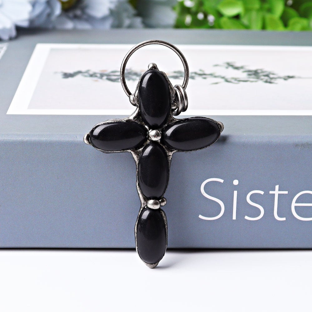 3" Black Obsidian Pendant for Jewelry DIY Best Crystal Wholesalers