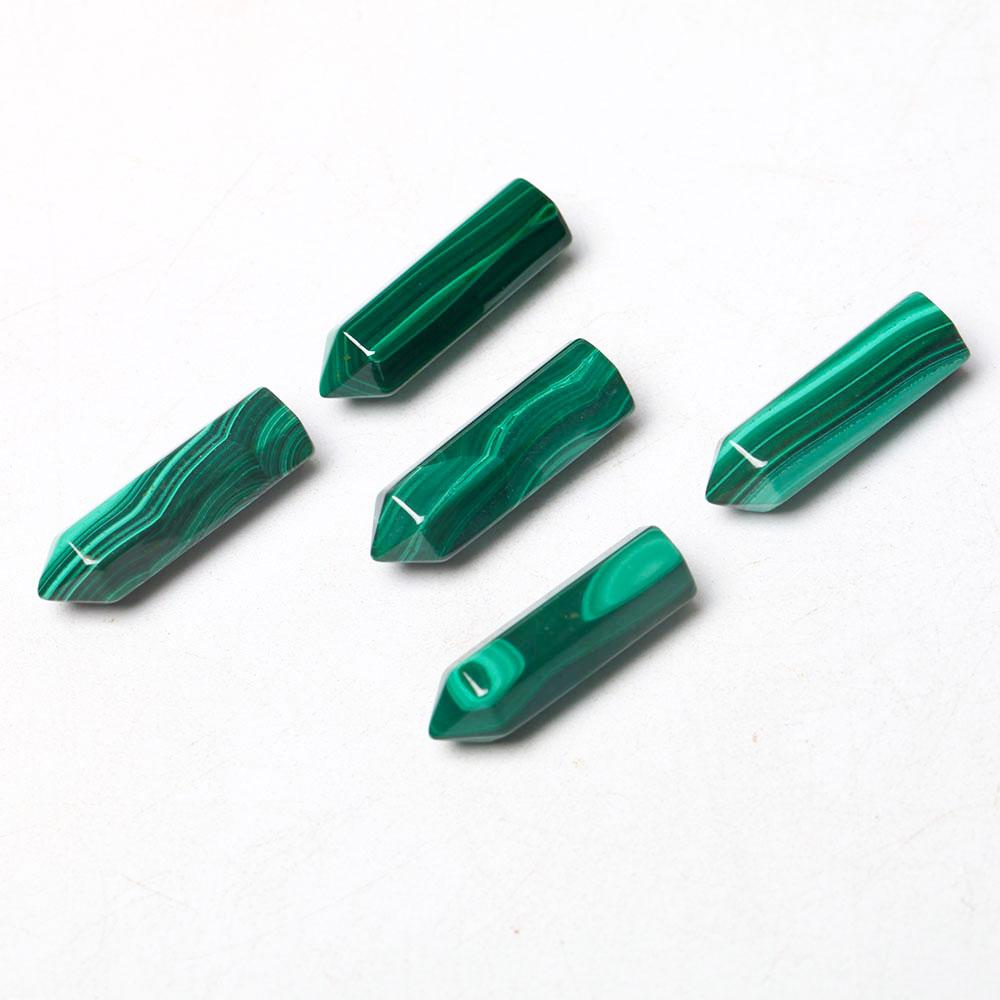 1" Natural Malachite Crystal Tiny Towers Points Bulk For DIY Discount Best Crystal Wholesalers