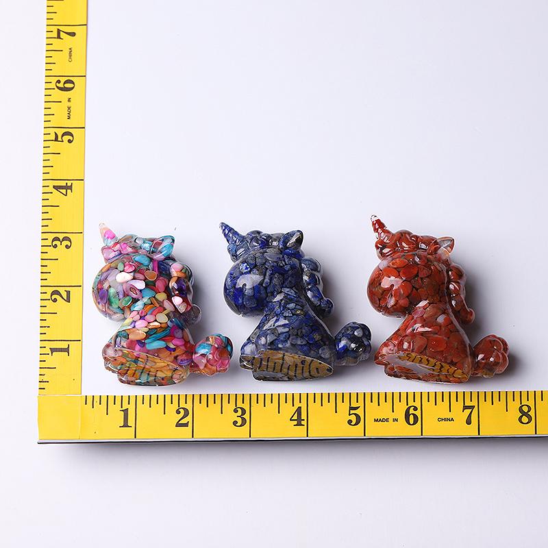 2.5"-3.0" Resin Unicorn Crystal Carvings Best Crystal Wholesalers