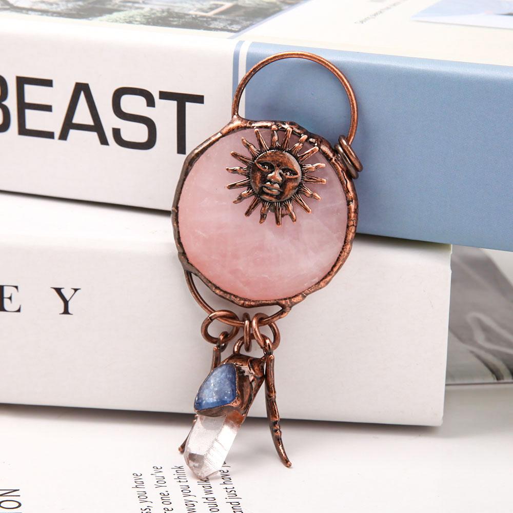 Rose Quartz Clear Quartz Kyanite Pendulum Best Crystal Wholesalers