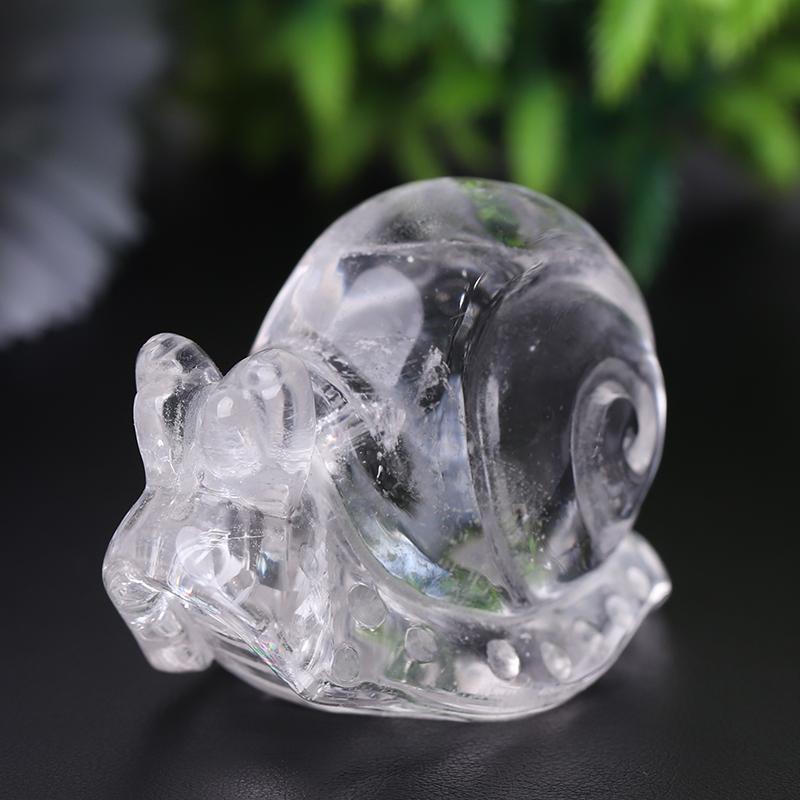 3" Clear Quartz Snail Crystal Carvings Animal Bulk Best Crystal Wholesalers