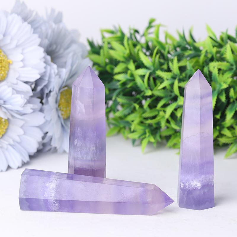 2.4"-4.5" Flourite Crystal Towers Points Bulk Best Crystal Wholesalers