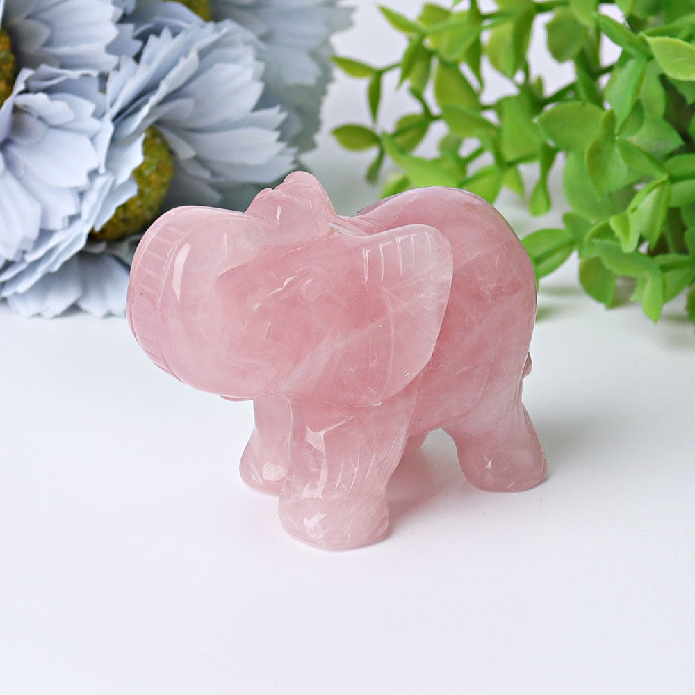 3" Elephant Crystal Carvings Animal Bulk Best Crystal Wholesalers