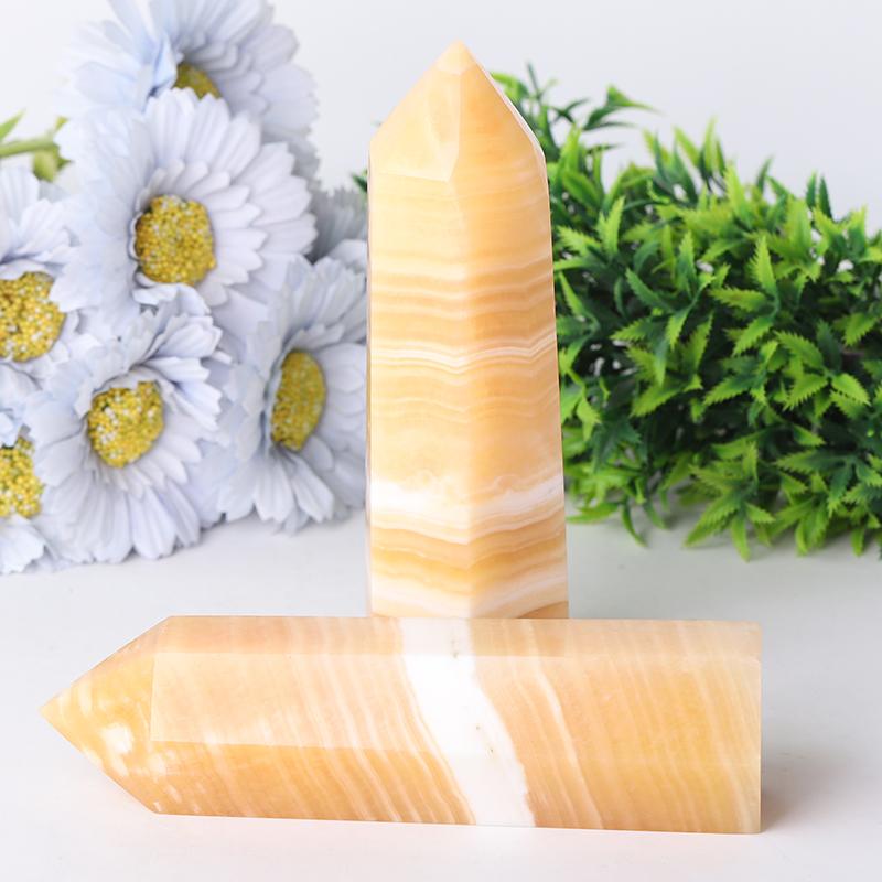 6.5-8'' Honey Calcite Towers Points Bulk Best Crystal Wholesalers