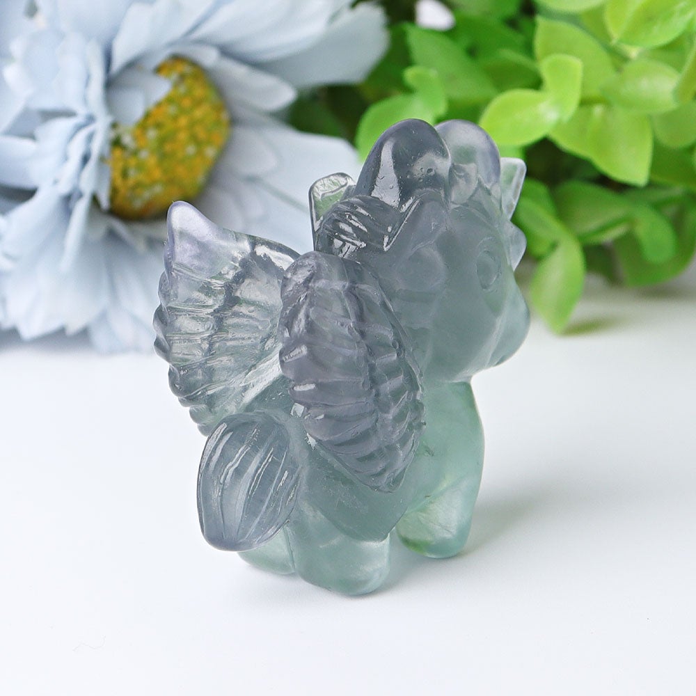 2" Fluorite Unicorn Crystal Carvings Animal Bulk Best Crystal Wholesalers