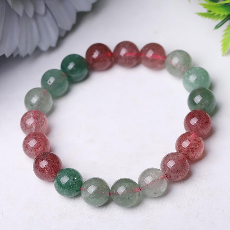 10mm Mixed Strawberry Quartz Bracelet Best Crystal Wholesalers