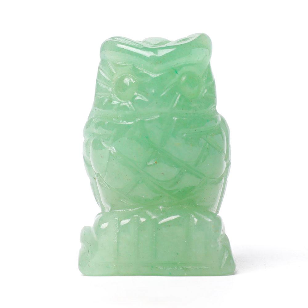 2.0" Aventurine Owl Figurine Crystal Carvings Animal BulkBest Crystal Wholesalers