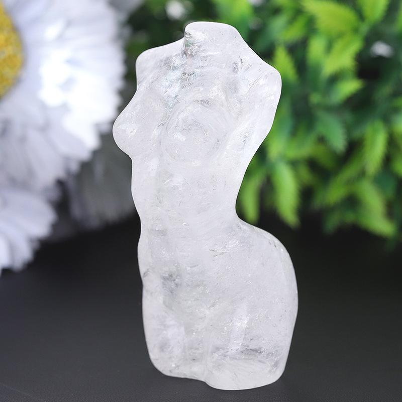 3" Clear Quartz Woman Man Model Body Crystal Carvings Best Crystal Wholesalers