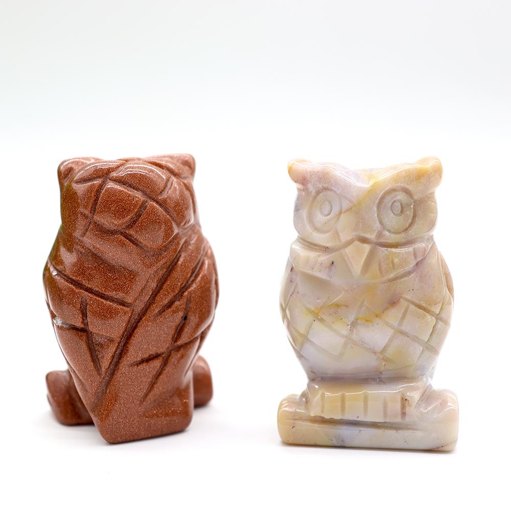 Hand Carved Owl Shaped Crystal Animal Carving Best Crystal Wholesalers