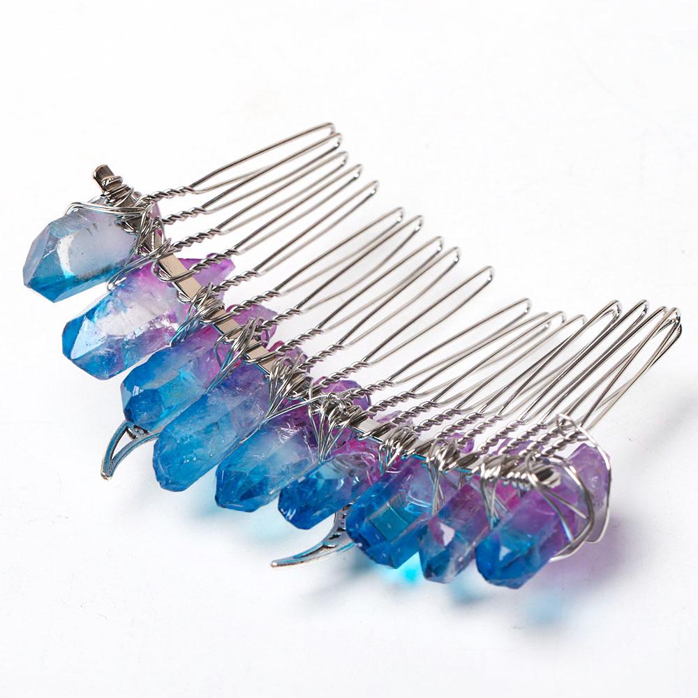 3" Aura Crystal Crown Comb Best Crystal Wholesalers