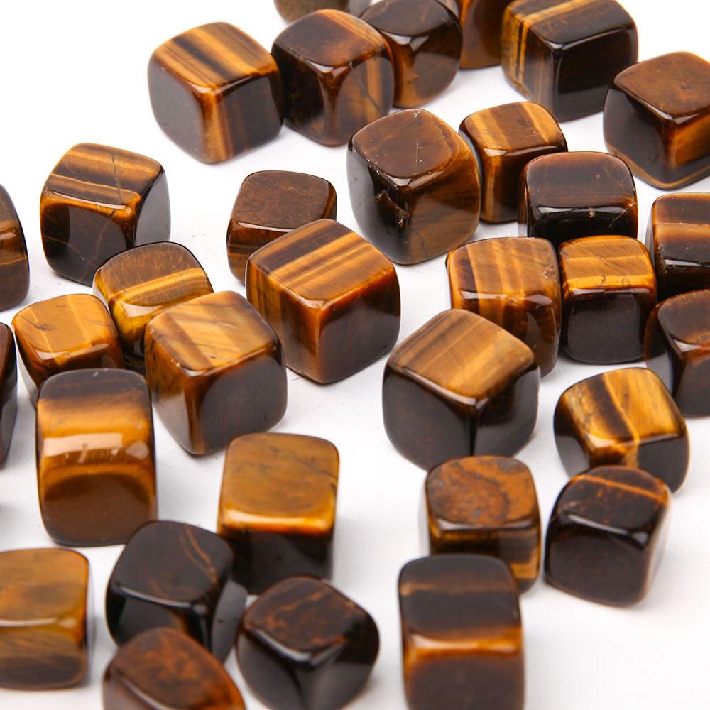 0.1kg Tiger Eye Cubes Bag bulk tumbled stone Best Crystal Wholesalers