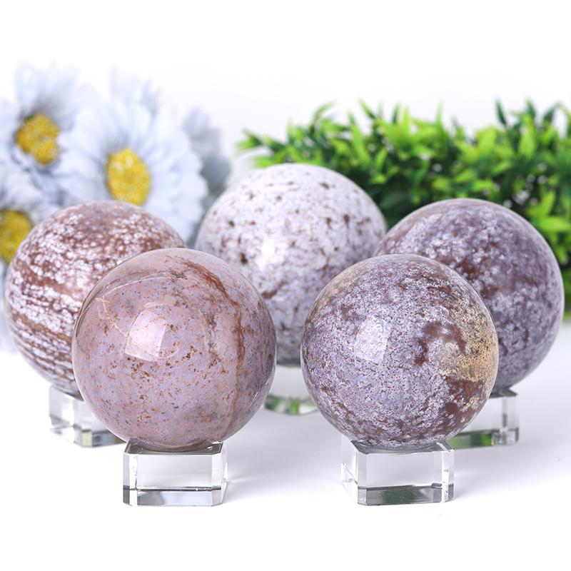 1.2"-4.0" Ocean Jasper Sphere Best Crystal Wholesalers