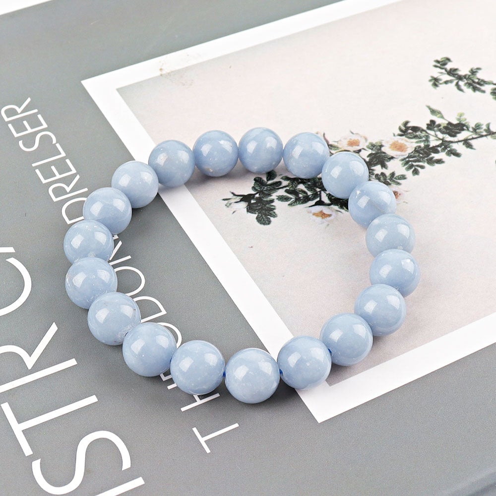 Angelite 10mm Crystal Bracelet for bulk price & Free Shipping