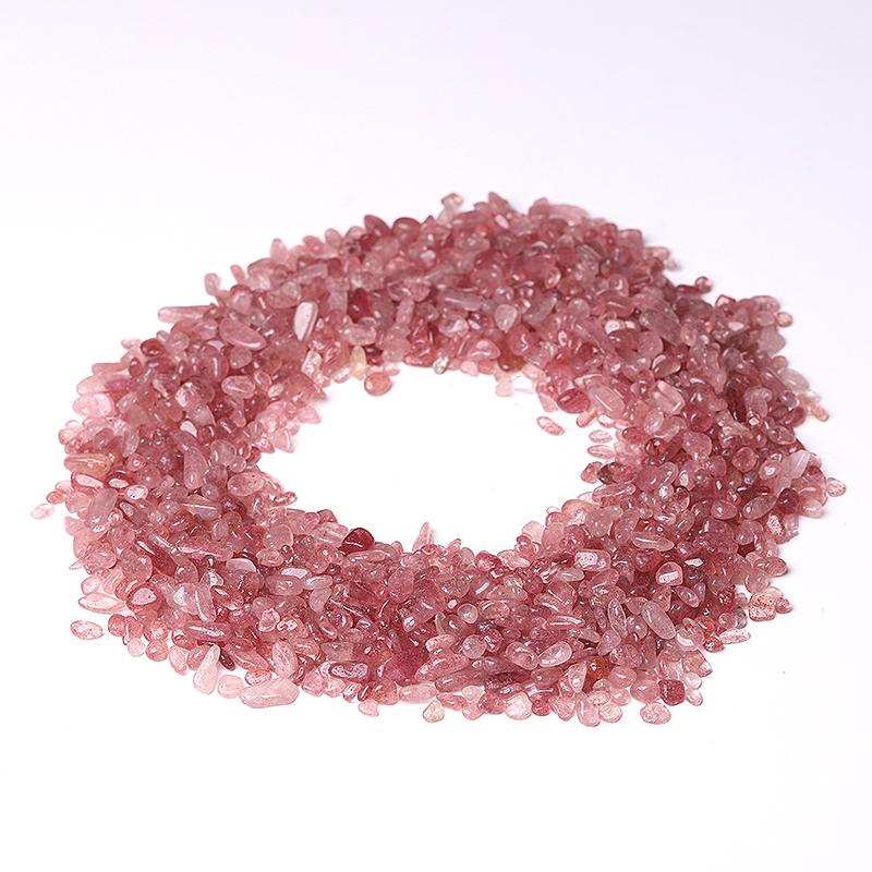 0.1kg Different Size Natural Strawberry Quartz Chips Crystal Chips for Decoration Best Crystal Wholesalers