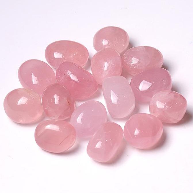 Rose quartz tumbled crystals for wholesale