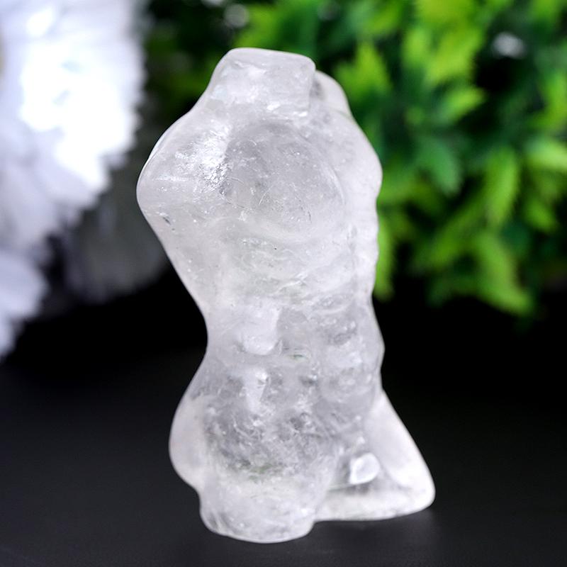 3" Clear Quartz Woman Man Model Body Crystal Carvings Best Crystal Wholesalers