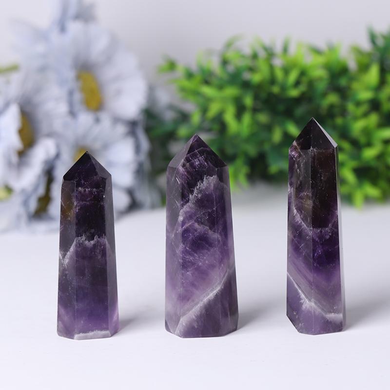 Natural Dream Chevron-Amethyst Towers Points Bulk Best Crystal Wholesalers