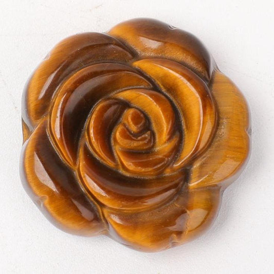 Undrilled Tiger Eye Rose Shape Pendants Best Crystal Wholesalers